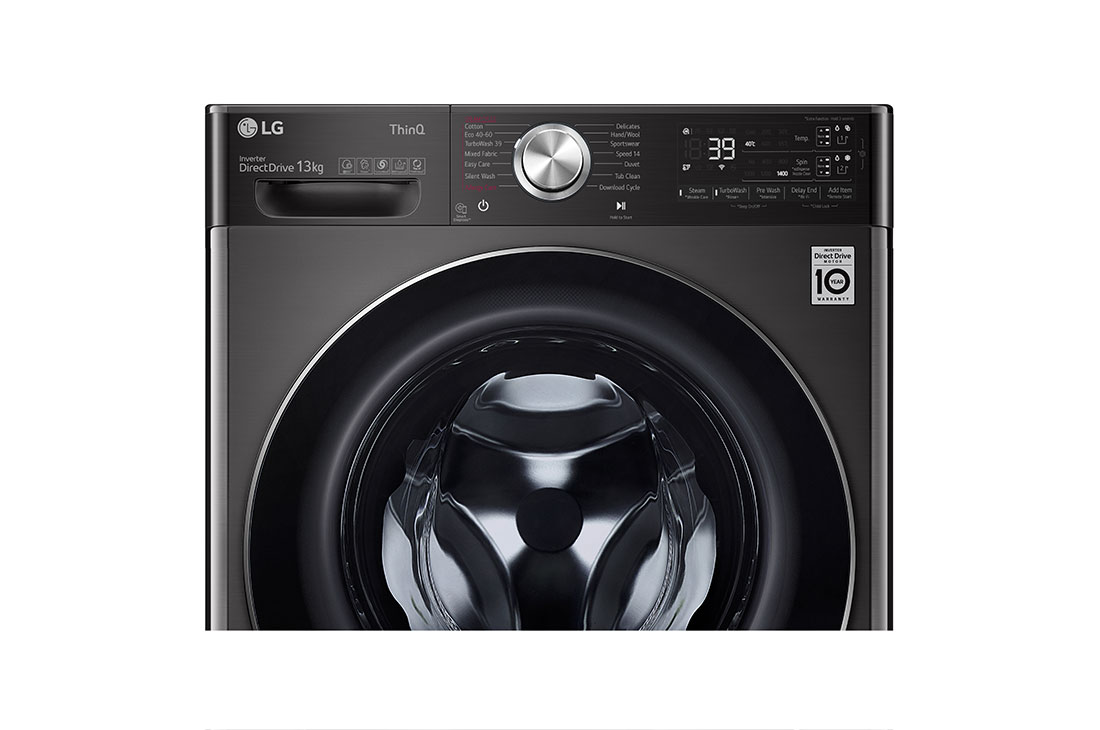 LG 13/8kg, AI Direct Drive Front Load Washer Dryer, Panel view, FV1413H2BA, thumbnail 5