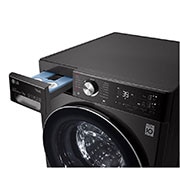 LG 13/8kg, AI Direct Drive Front Load Washer Dryer, Detergent port open side view, FV1413H2BA, thumbnail 6