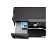 LG 11/7kg, AI Direct Drive Front Load Washer Dryer, Detergent port open top view, FV1411H2B, thumbnail 7