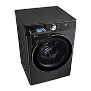 LG 11/7kg, AI Direct Drive Front Load Washer Dryer, Top perspective view with detergent port, FV1411H2B, thumbnail 9