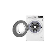 LG 7KG Front Load Washing Machine with AIDD, Front view with door open, FV1207S4W, thumbnail 2