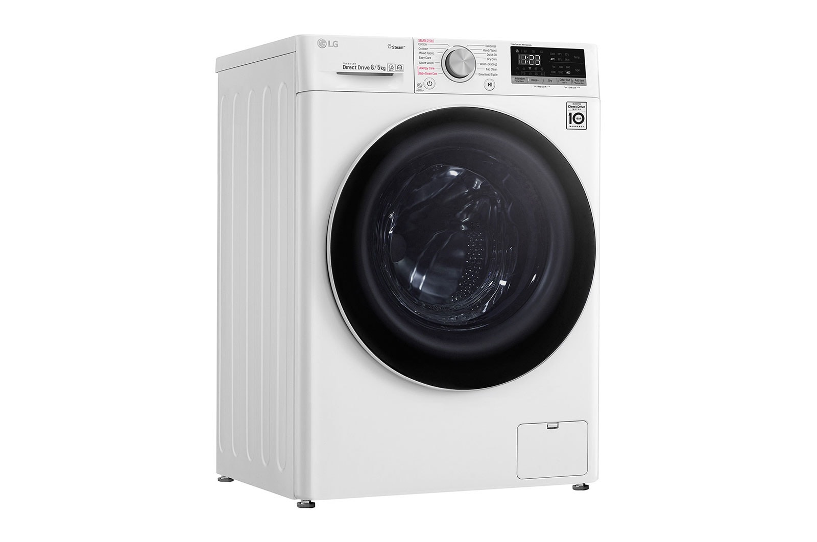 LG 7KG Front Load Washing Machine with AIDD, Left view, FV1207S4W, thumbnail 11