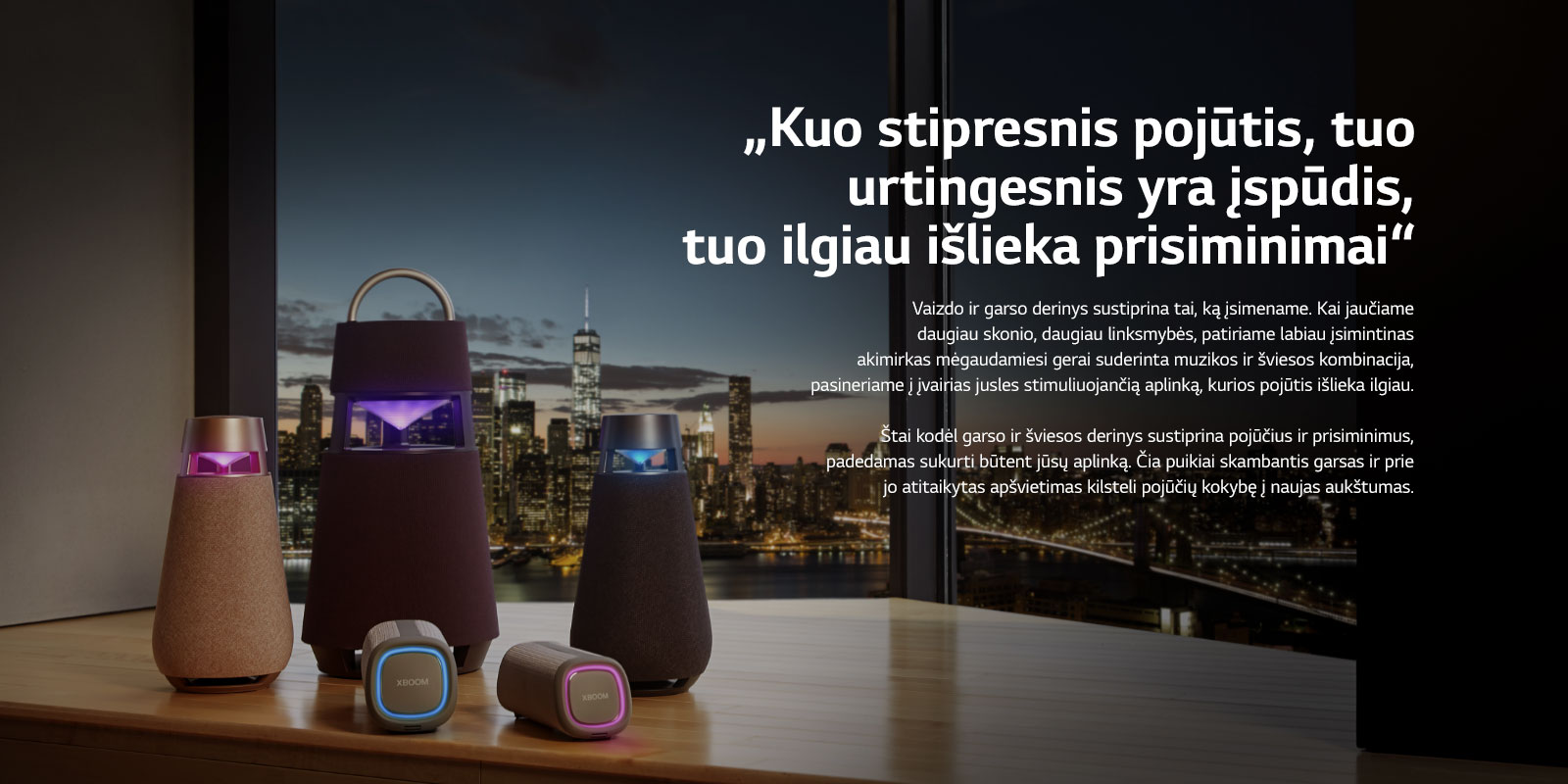 Paveikslėlis su XBOOM asortimentu.