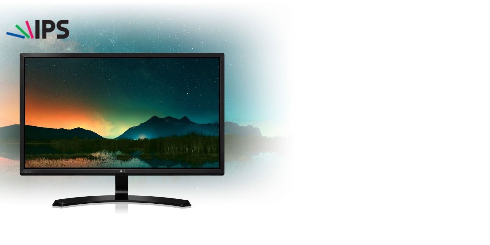 Ryškios spalvos žiūrint bet kuriuo kampu – LG IPS1