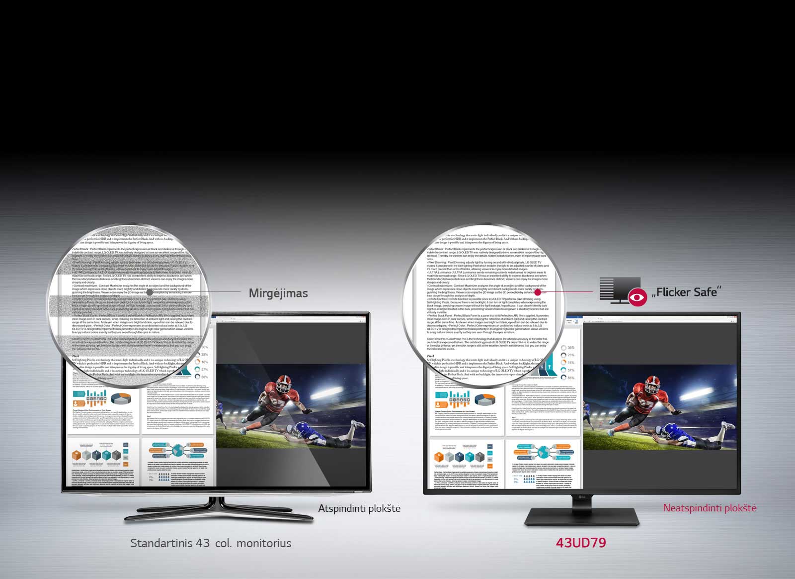 Akių nevarginantis ekranas ir reguliuojamo...1