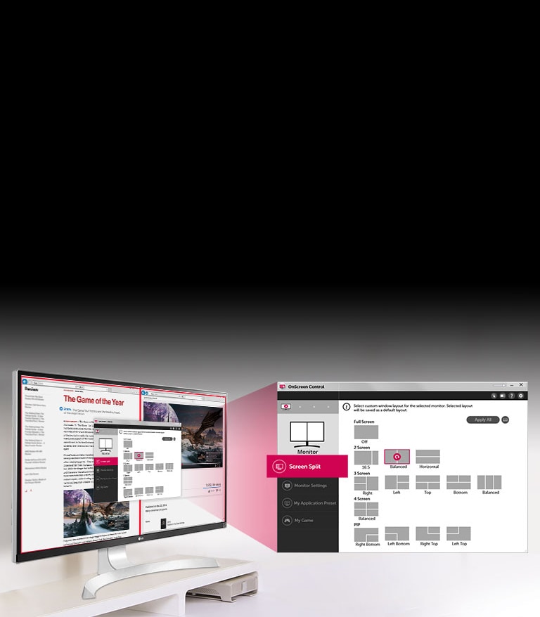 Įvairūs vaizdo ekrane perskyrimo <br>2