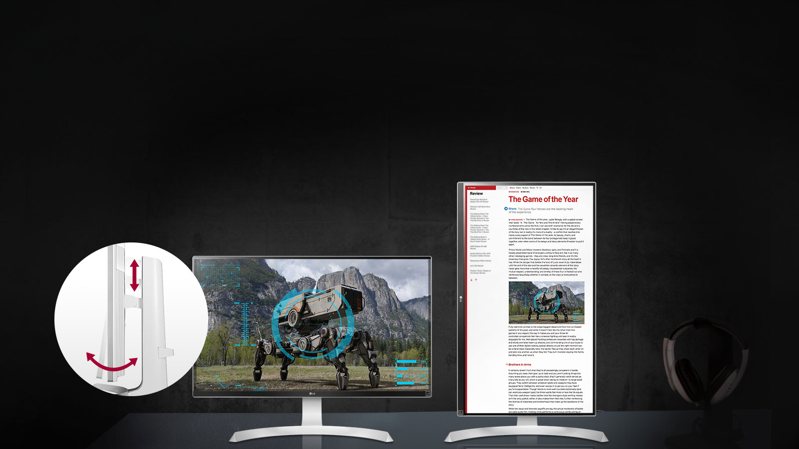 Paprastas ergonomiško pasukamojo stovo valdymas 1