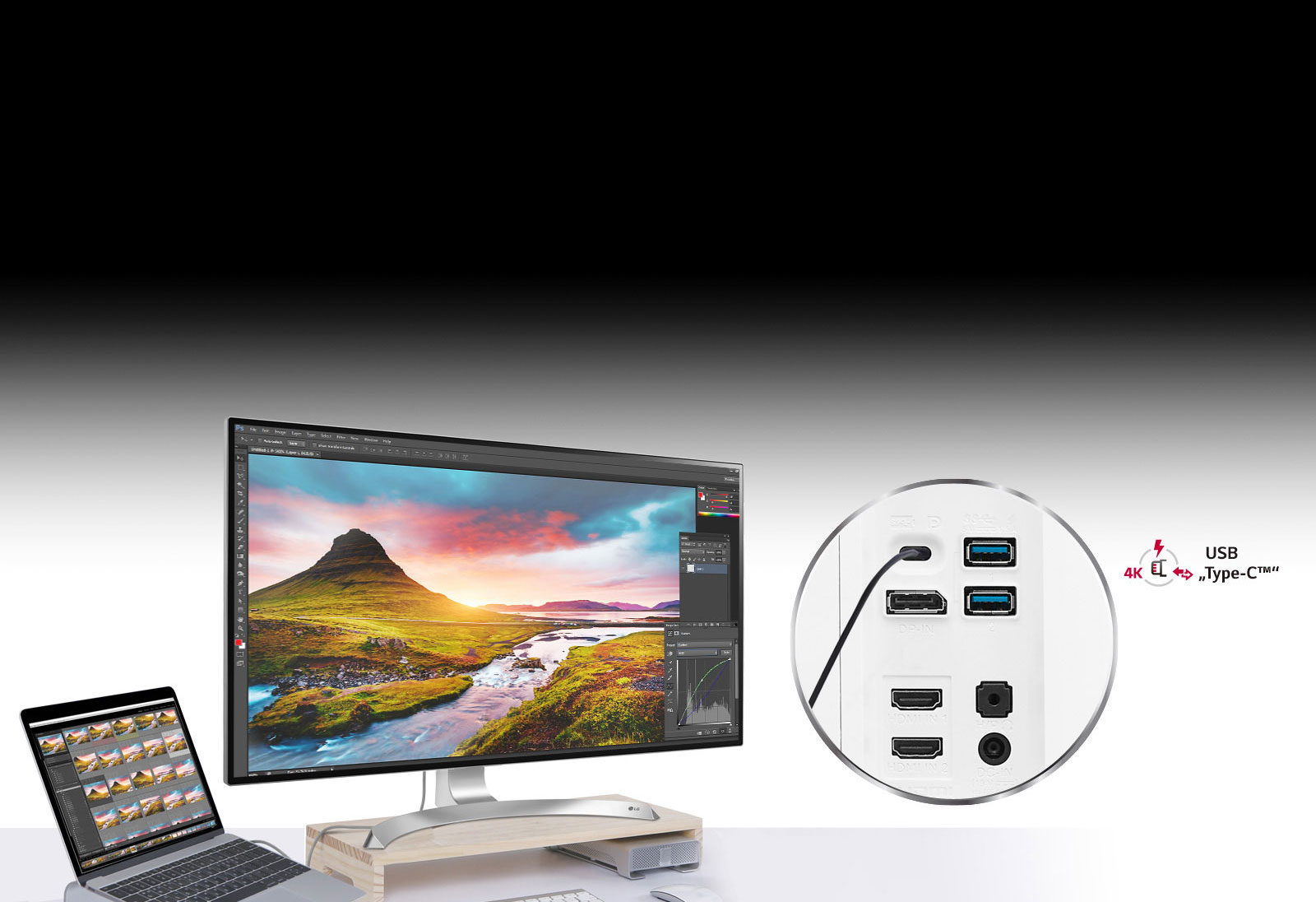 Užtenka vieno kabelio: USB „Type-C™“ <br>1