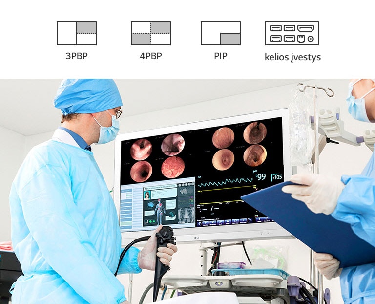 Keli signalai viename ekrane