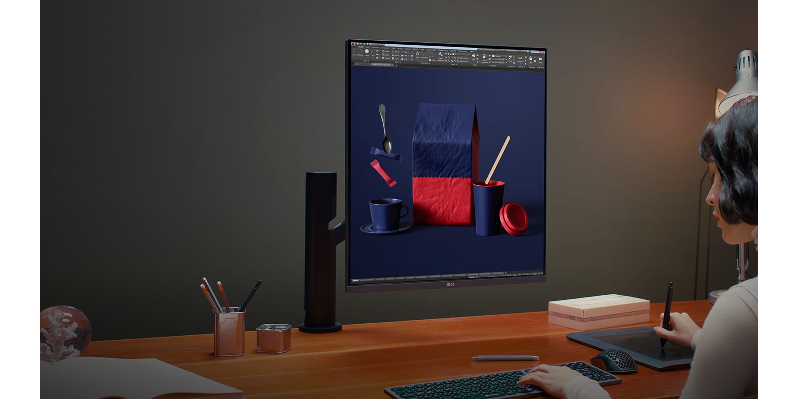 LG „DualUp“ monitorius dizaineriui