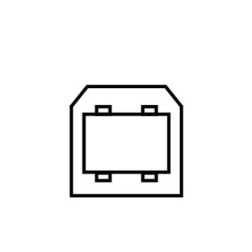 USB 2.0 į monitorių piktograma