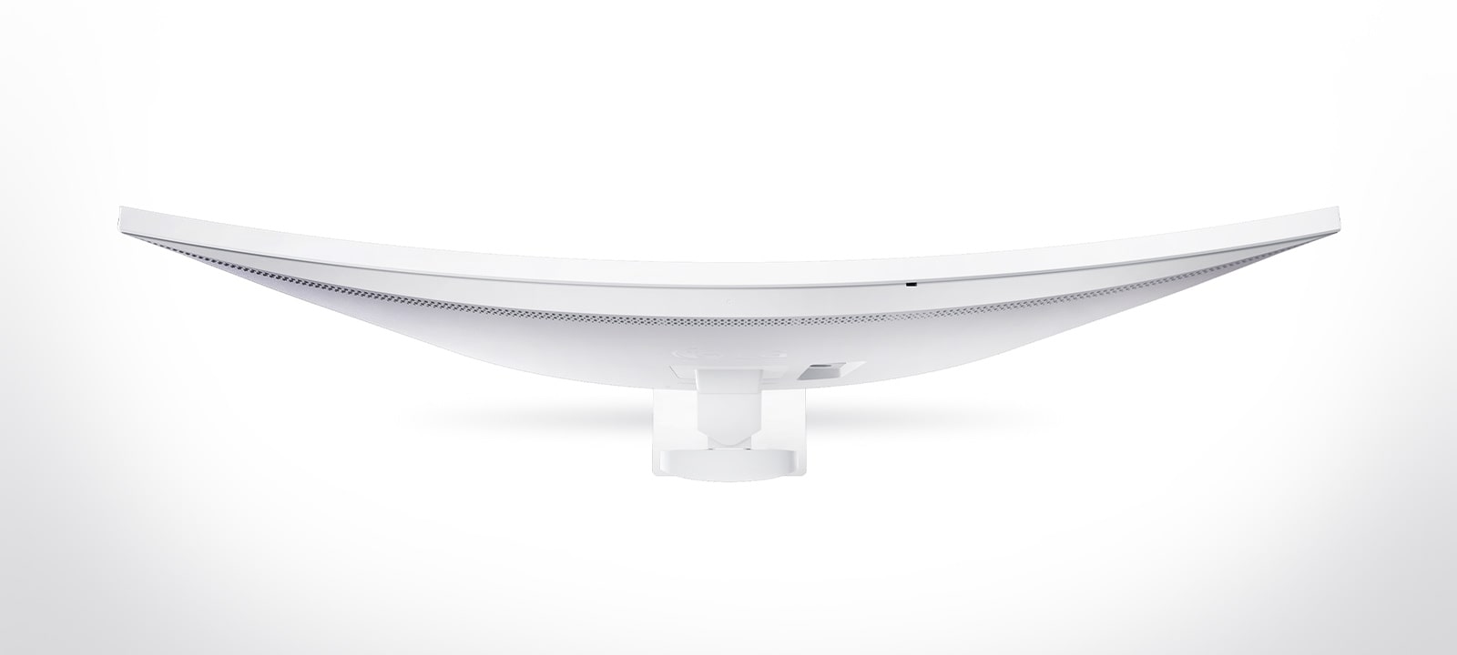 „UltraFine“ monitorius baltame fone, vaizdas iš viršaus.