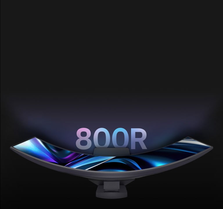 800R išlenkto korpuso vaizdas iš viršaus.