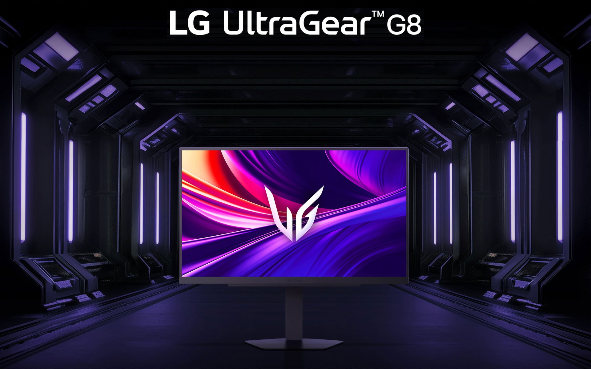 Žaidimo monitoriaus „UltraGear™“ 27G810a vaizdas iš priekio.	