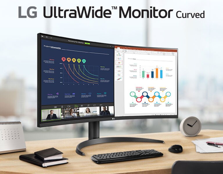 „LG UltraWide“ lenktas monitorius