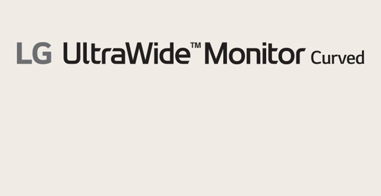 LG UltraWide™ Monitor Curved logotipas.