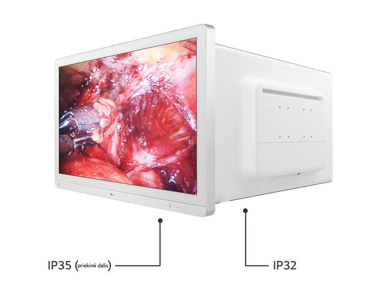 Atsparumas dulkėms ir vandeniui IP35 (priekinė dalis)&nbsp;/&nbsp; IP32 (korpusas, išskyrus priekinę dalį)