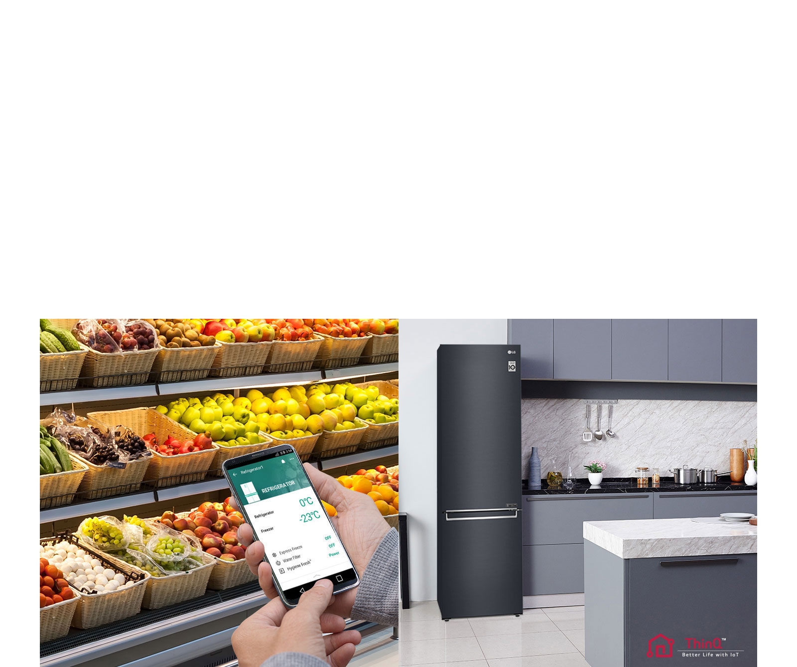 Šaldytuvo nustatymus reguliuokite nuotoliniu būdu