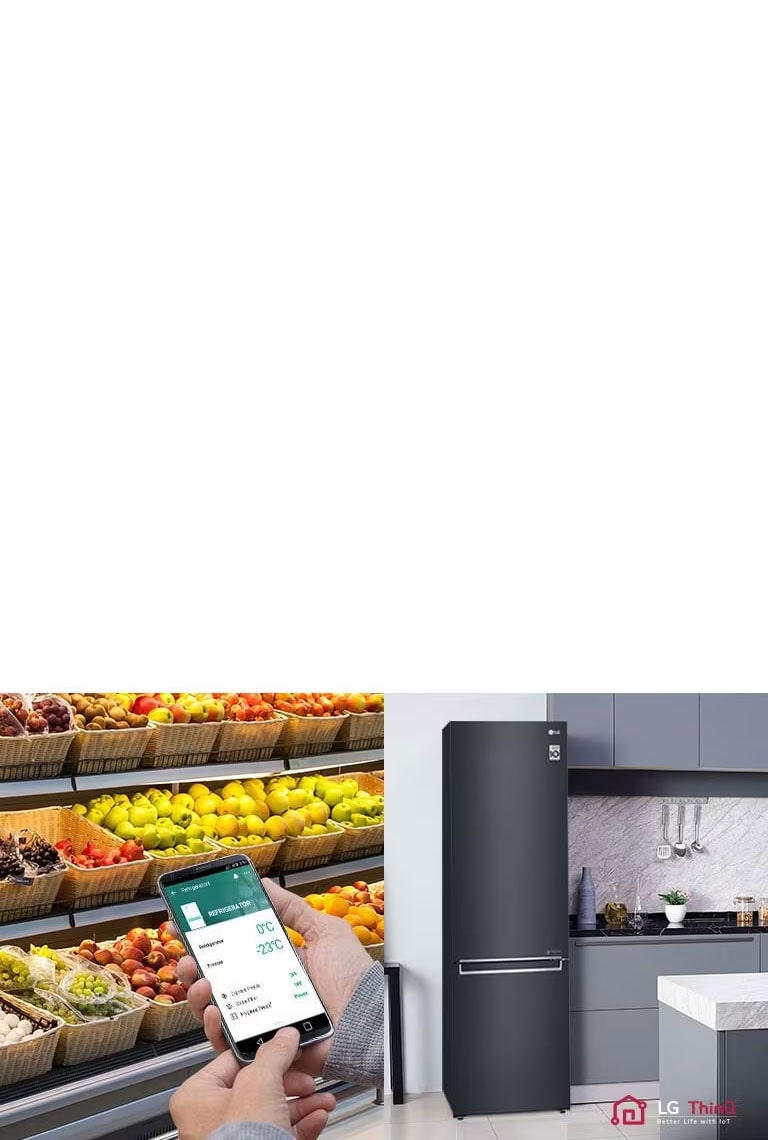 Šaldytuvo nustatymus reguliuokite nuotoliniu būdu