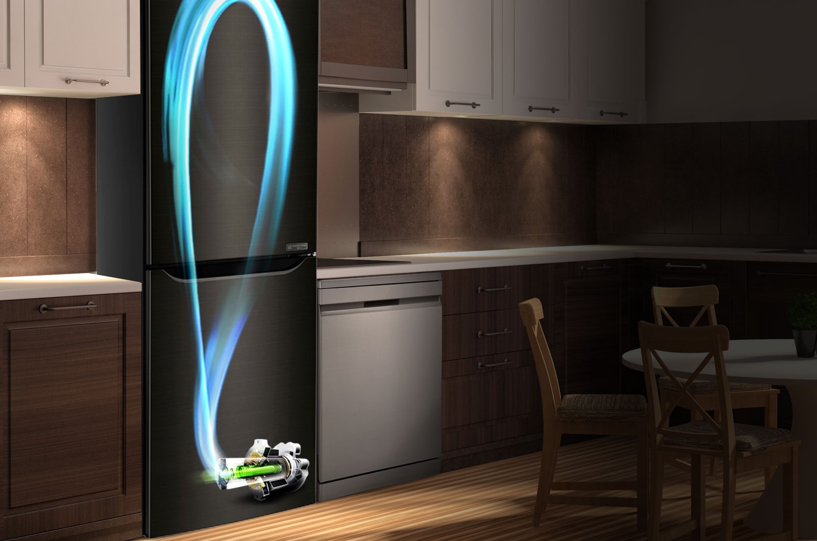 Energ. taupymą užtikrina invert. linijinis kompr.