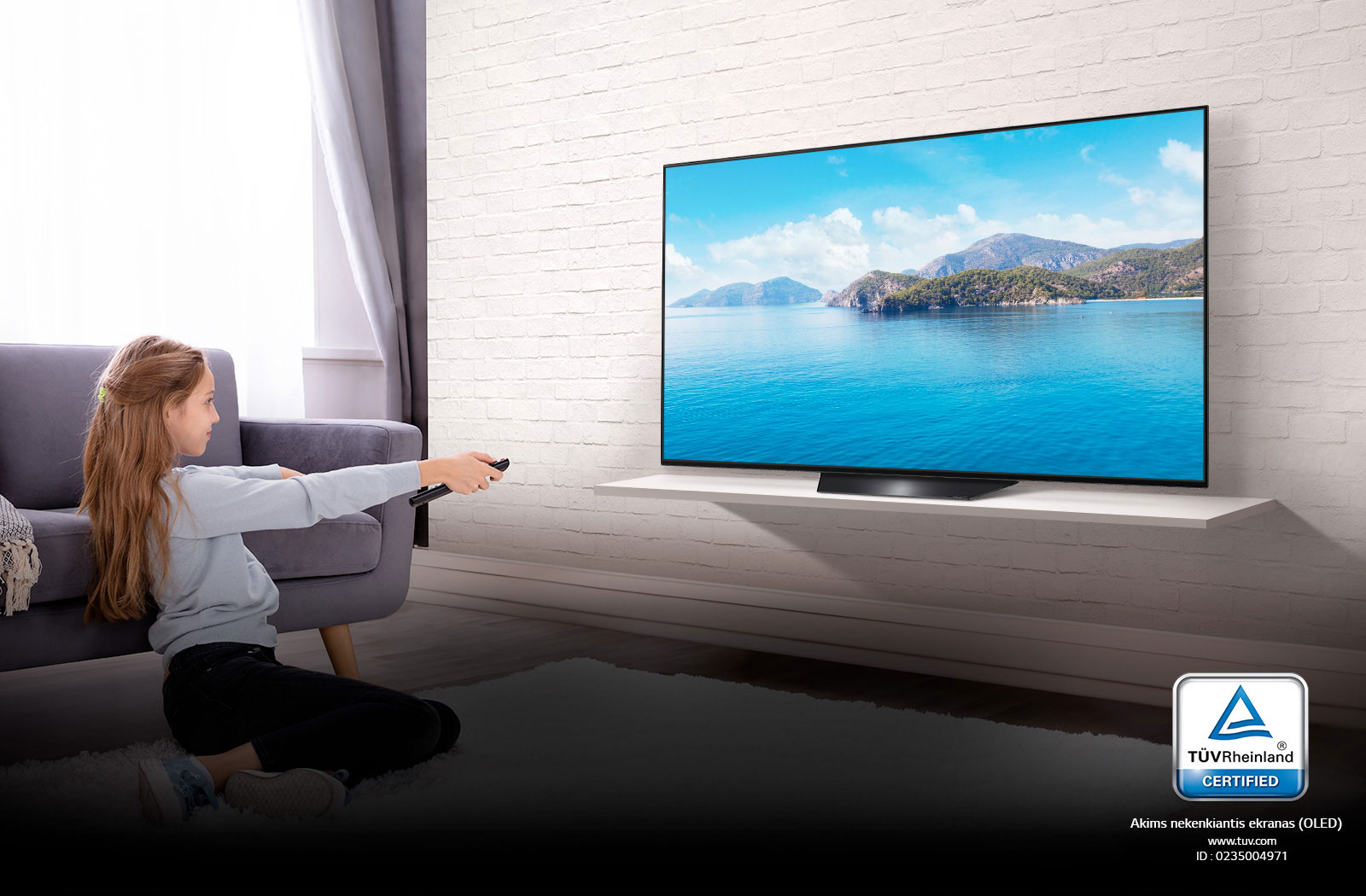 TV ekrane, kurį sertifikavo „TÜV Rheinland1