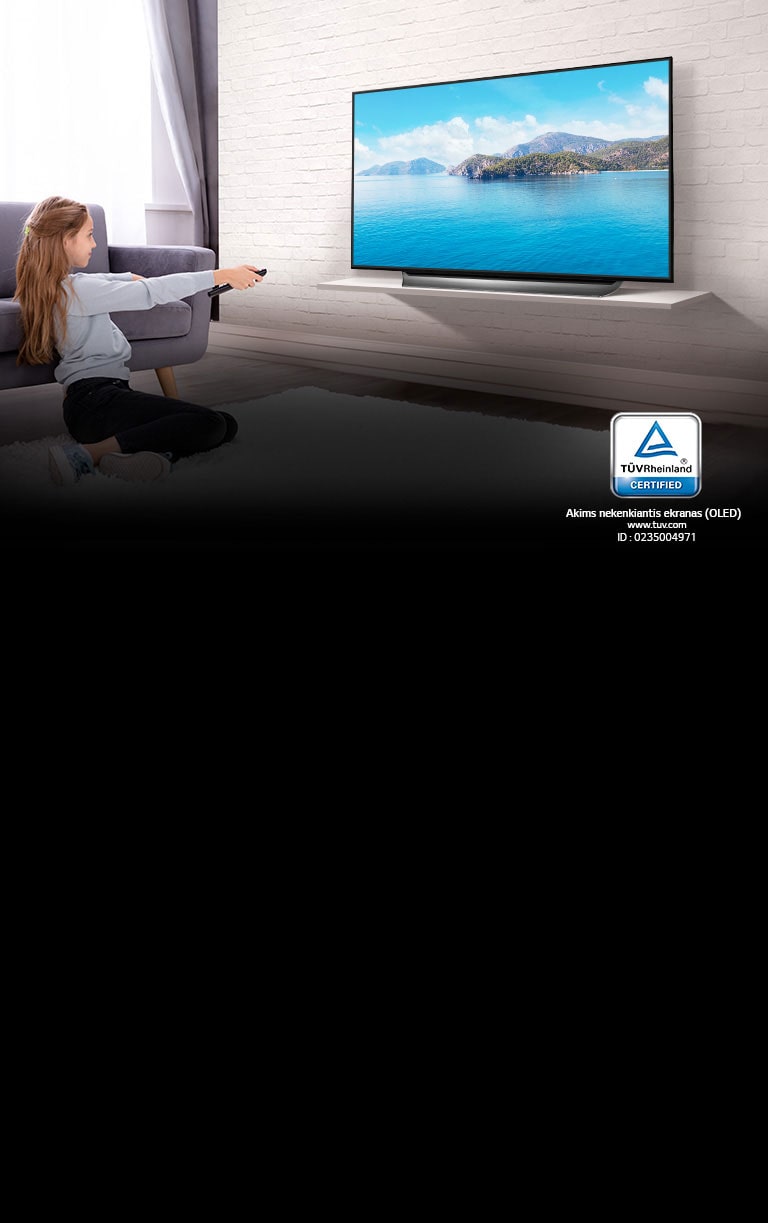 TV ekrane, kurį sertifikavo „TÜV Rheinland2