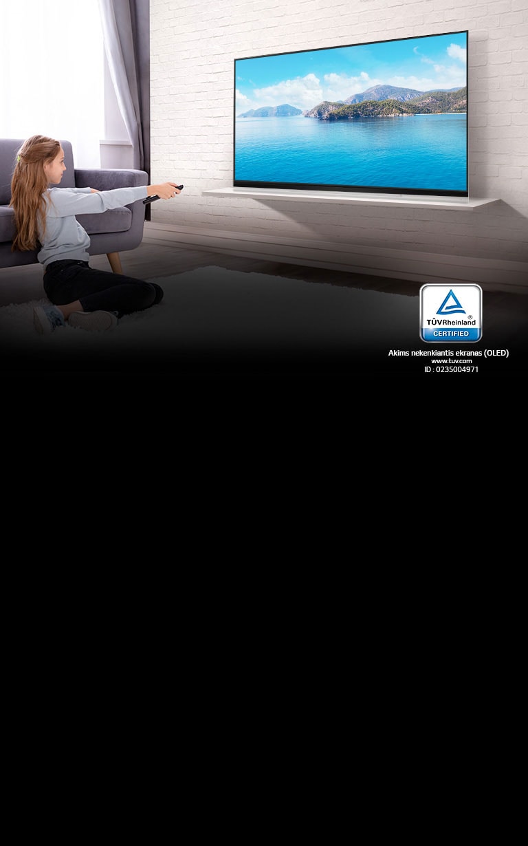 TV ekrane, kurį sertifikavo „TÜV Rheinland2