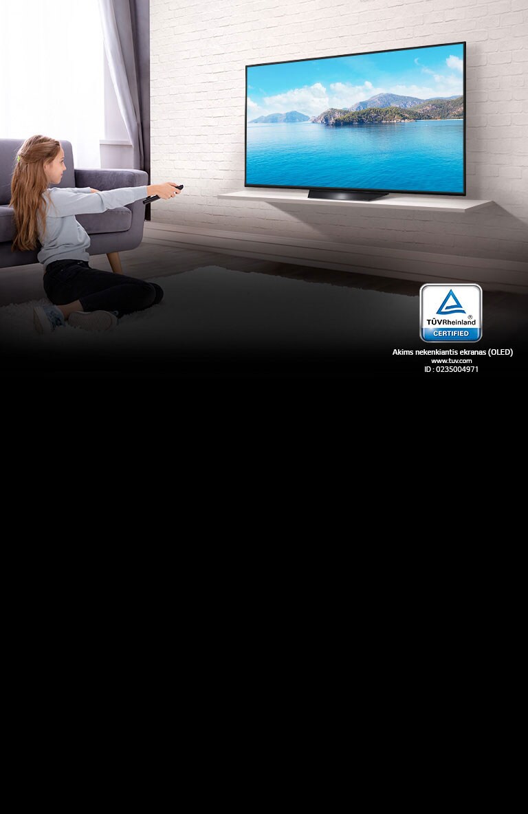 TV ekrane, kurį sertifikavo „TÜV Rheinland2