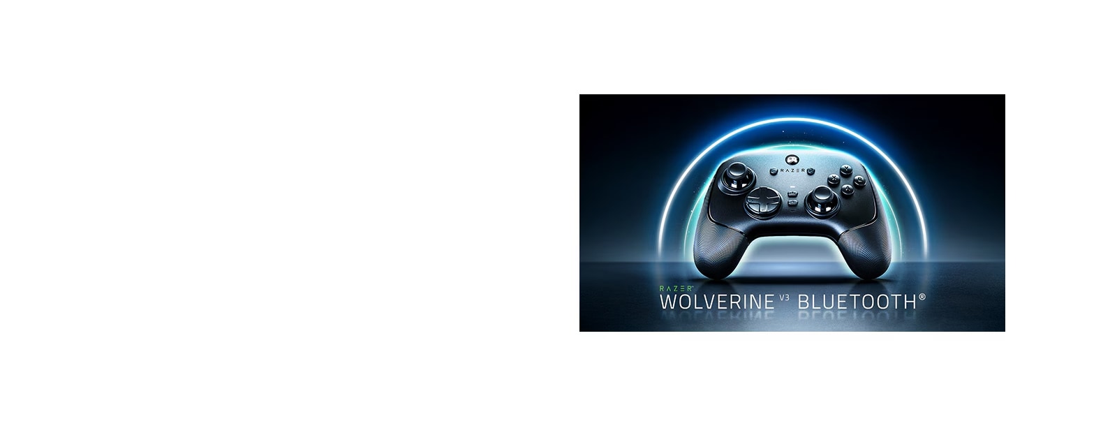 „LG Mini RGB evo AI MRGB85“ su „Bluetooth Ultra Low Latency“ rodo belaidį žaidimų valdiklį su užrašu „Razer Wolverine V3 Bluetooth“; demonstruojamas optimizuoto „Bluetooth“ valdiklio palaikymas sklandžiam žaidimui.