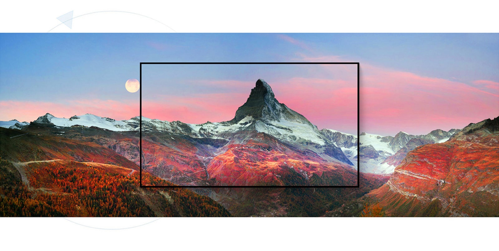 Kadras su didingo kalno kraštovaizdžiu (leisti vaizdo įrašą)