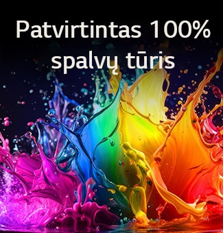 „LG QNED AI Mini LED QNED70“ su „Dynamic QNED Color“ užpildo ekraną ryškiais, sklandžiais daugiaspalviais, tapybiniais judesiais, demonstruodamas sustiprintą spalvų ryškumą ir sertifikuotą 100&nbsp;% spalvų tūrį.