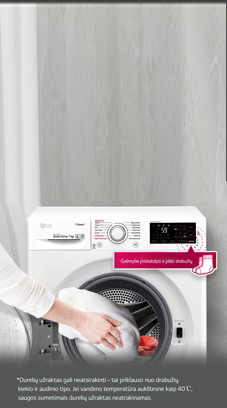 Galimybė pristabdyti ir įdėti drabužių2