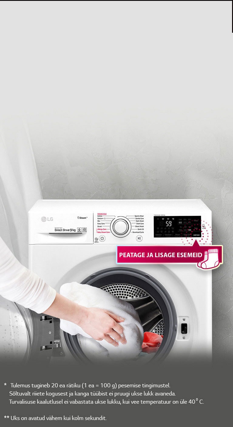 Galimybė pristabdyti ir įdėti drabužių2