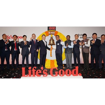 LG Electronics India“ įtraukta į Nacionalinės vertybinių popierių biržos sąrašą