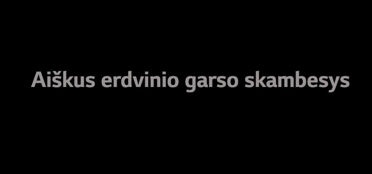 Skyrelio „Aiškus erdvinio garso skambesys“ tekstas