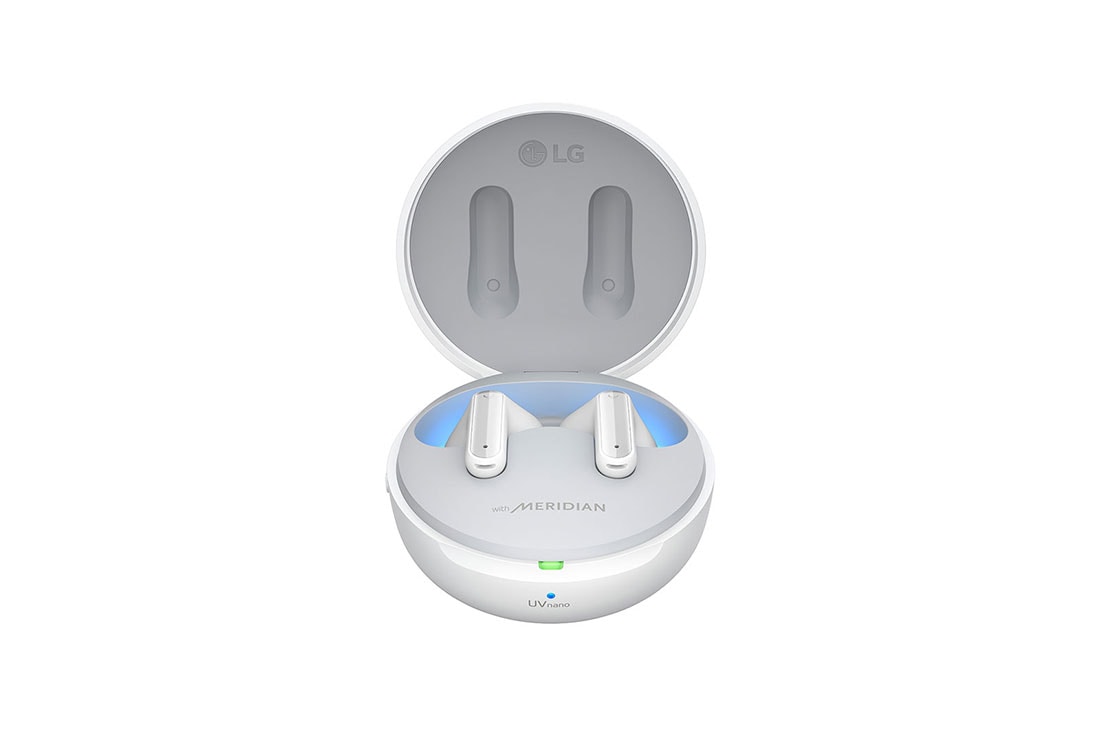 LG TONE Free UFP9W, Atidaryto dėklo vaizdas iš viršaus su akcento apšvietimu., TONE-UFP9W, thumbnail 3