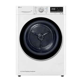 LG džiovyklė 9kg | RH9 serijos  | C | Baltas| DUAL Inverter Heat Pump | WiFi | Auto Cleaning Condenser | Smart Pairing | RH90V9AV4N1