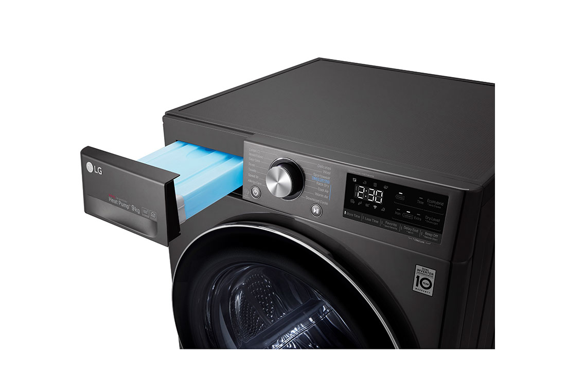 LG džiovyklė 9kg | RH9 serijos  | C | Juoda |DUAL Inverter Heat Pump | WiFi | Auto Cleaning Condenser | Smart Pairing | RH90V9JV2N , RH90V9JV2N, RH90V9JV2N, thumbnail 5