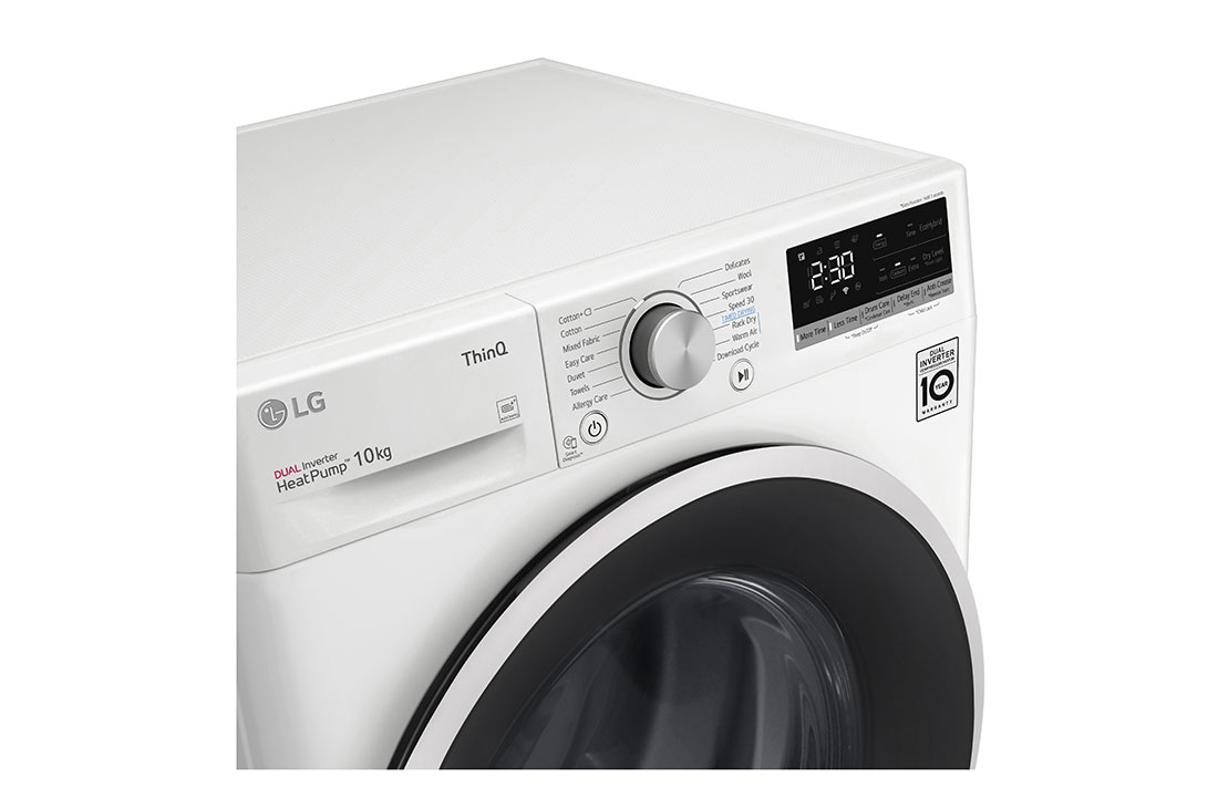 LG džiovyklė 10kg | RH9 serijos | C | Baltas | DUAL Inverter Heat Pump | WiFi | Auto Cleaning Condenser | Smart Pairing | RH10V9AV4W , RH10V9AV4W, RH10V9AV4W, thumbnail 9