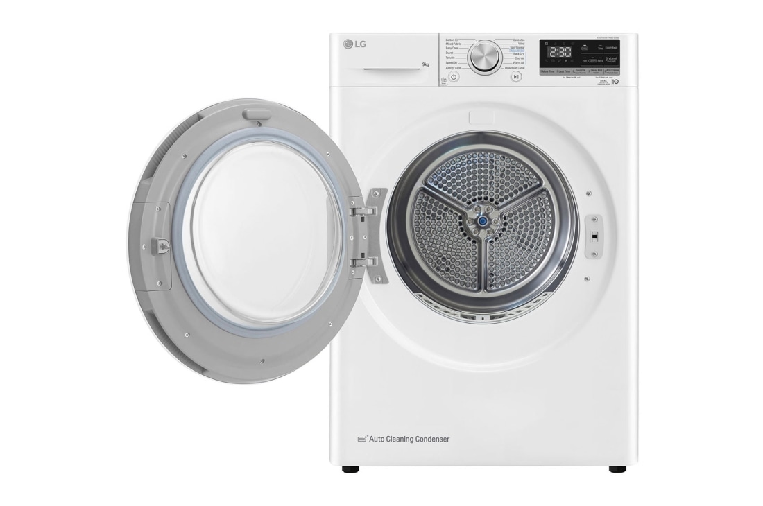 LG džiovyklė 9kg | RH9 serijos  | C | Baltas| DUAL Inverter Heat Pump | WiFi | Auto Cleaning Condenser | Smart Pairing | RH90V9AV4N, RH90V9AV4N, thumbnail 2