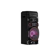 LG XBOOM RNC7, dešinė pusė, vaizdas 30 laipsnių kampu su violetiniu apšvietimu, RNC7, thumbnail 4
