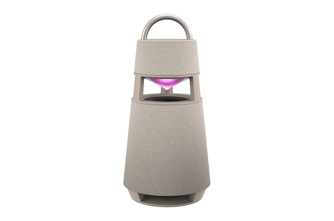 LG XBOOM 360 RP4BE Smėlio, Vaizdas iš priekio su violetiniu apšvietimu, RP4BE, thumbnail 11