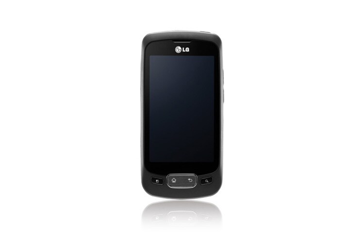 LG 3.2 colių ekranas, Anroid operacinė sistema, 600MHz procesorius, 3MP kamera, Wi-Fi, A-GPS navigacija, P500