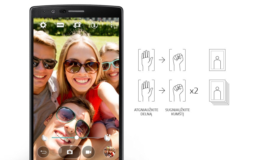 8 MP priekinė kamera