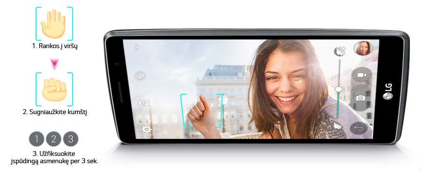 Kadro užfiksavimas gestu