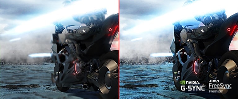 Šiame vaizdo įraše rodomos žaidimo scenos, suderinamos su G-SYNC® ir AMD „FreeSync™ Premium“, todėl vaizdas perduodamas tiksliai, be jokių strigčių.	