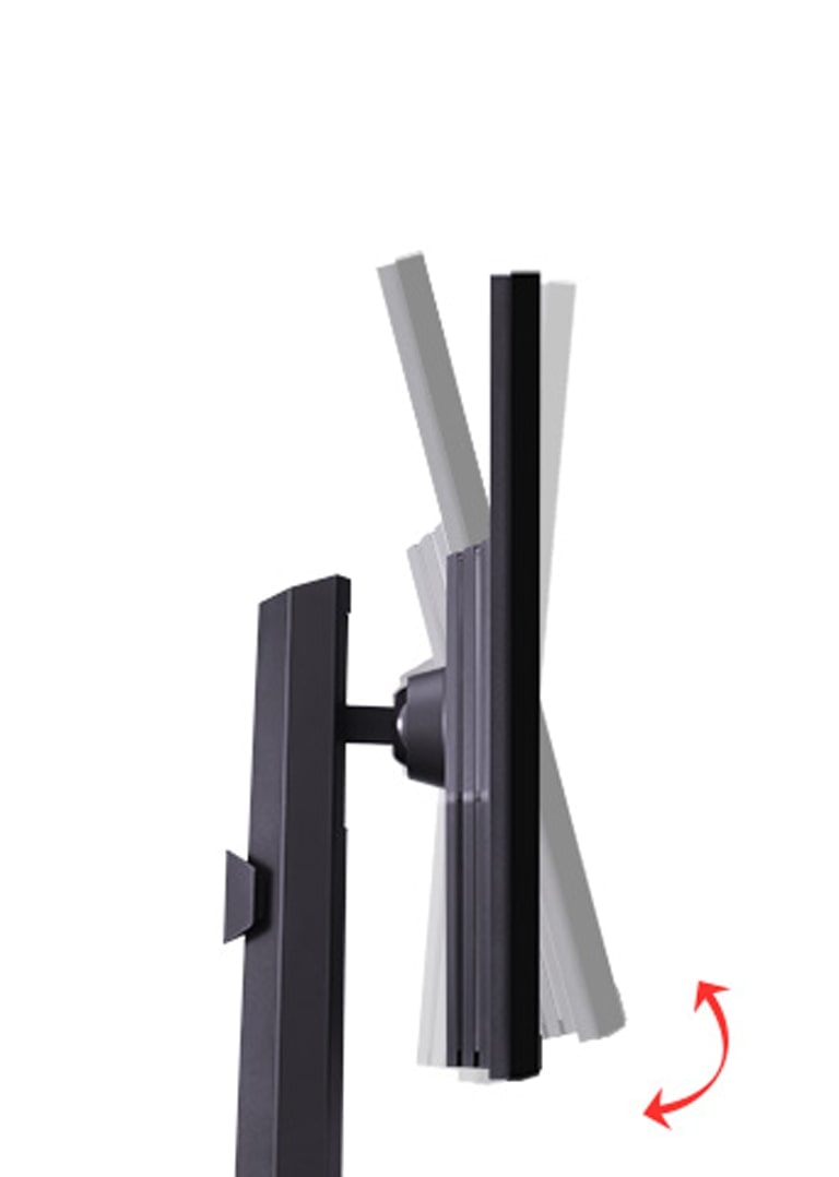 Monitorvoet is kantelbaar.