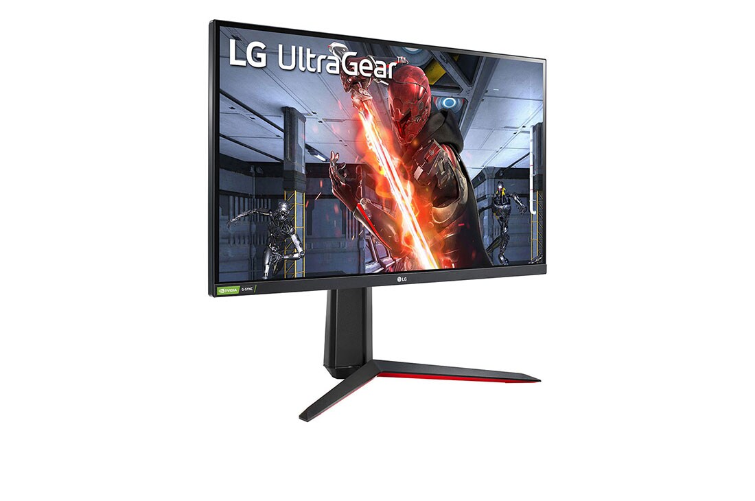 LG 27 col. „UltraGear™ Full HD IPS“ 1 ms (GtG) žaidimų monitorius, suderinamas su NVIDIA® G-SYNC®, perspektyvinis vaizdas, 27GN650-B, thumbnail 4
