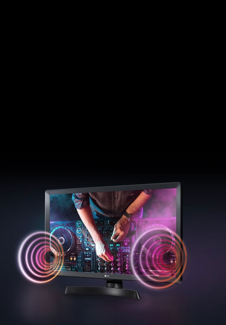 Įtraukiantį garsą perteikiantys du 5 W stereofoninio garso garsiakalbiai