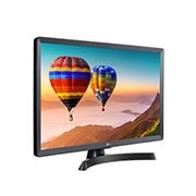 LG 27,5 col. „Smart HD Ready LED TV“ monitorius, perspektyvinis vaizdas, 28TN515S-PZ, thumbnail 4